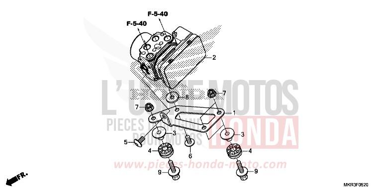 MODULATEUR ABS de CBR1000RR SP SP1 SP2 MAT PEARL MORION BLACK (NHC33) 2022